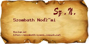 Szombath Noémi névjegykártya