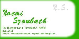 noemi szombath business card